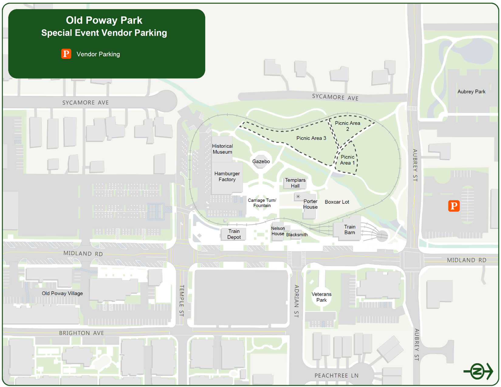 vendor parking map