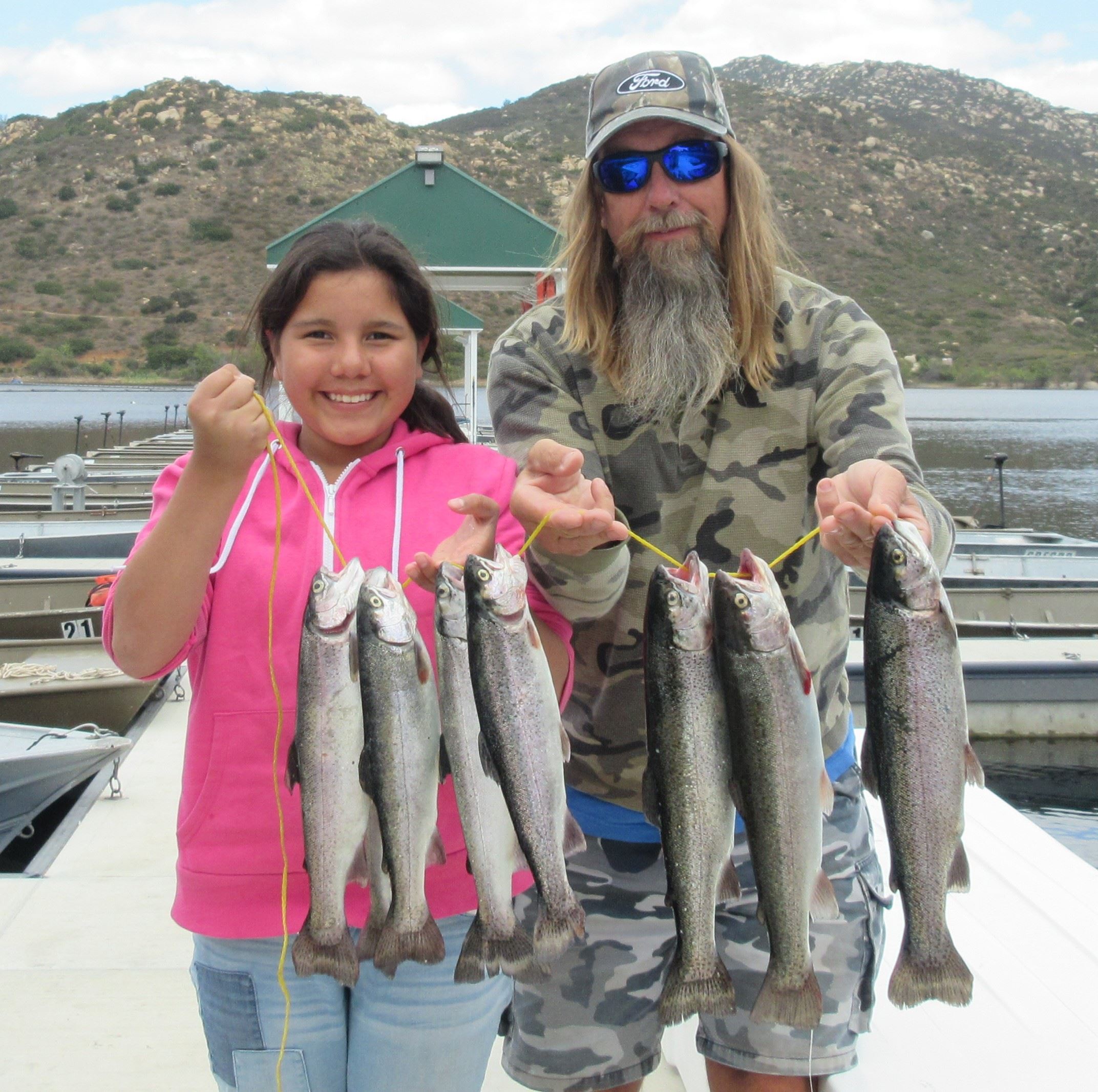 Jeffery and Christal Kopischke, 8 trout, middle of lake, 13 May 2018, Night crawlers crpd