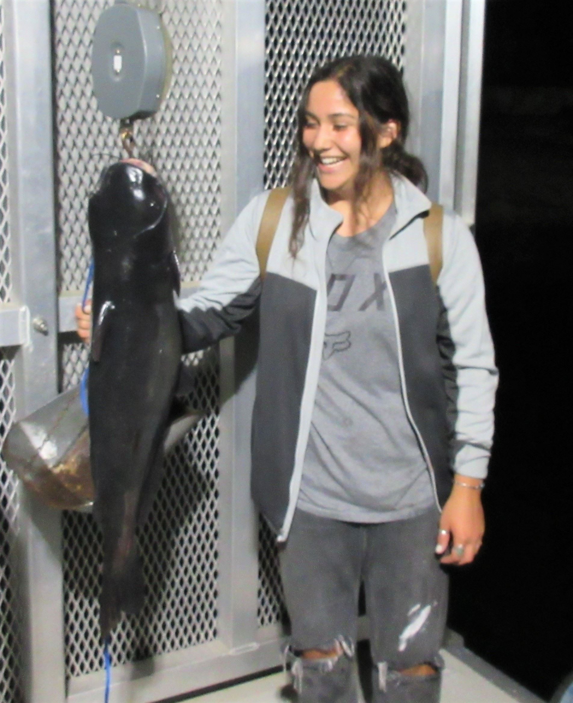 Adela Romo 17 Aug 18, 15.75 lb, hotdog. fishing pier