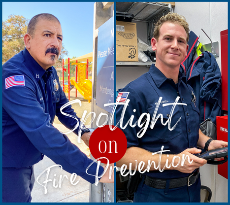 Deputy Fire Marshal Andy Loperena and Senior Fire Inspector Matt Powell work to prevent hazardous si