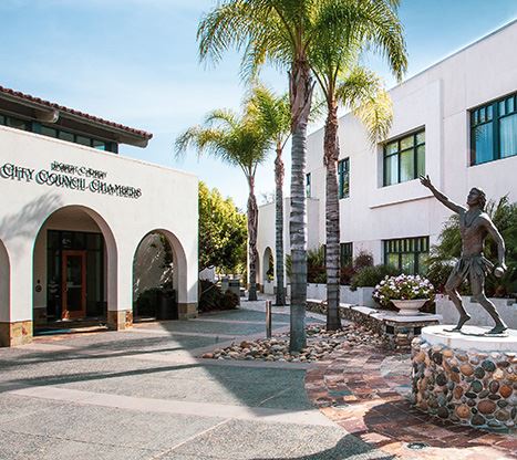 exterior of Council Chambers and City Hall