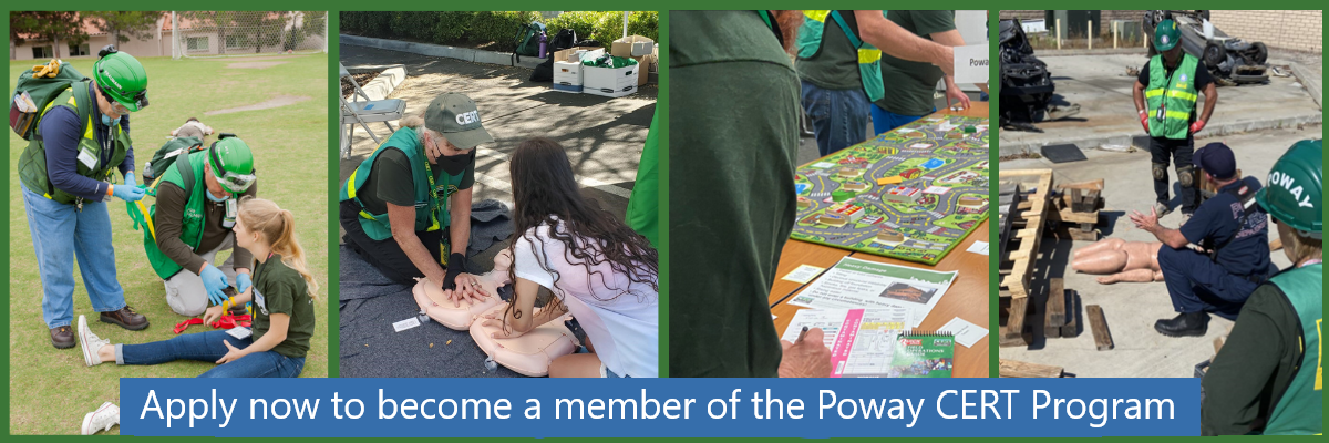 Apply now to become a Poway CERT member