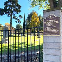 Dearborn Memorial Park entrance
