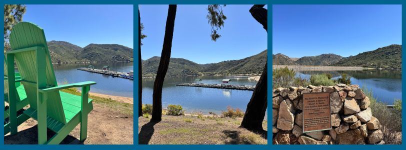 Views of Lake Poway from along the West Loop trail