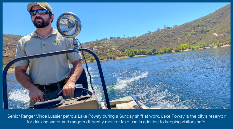 Lake Poway Rangers spotlight: Sr Ranger Vince patrols the lake